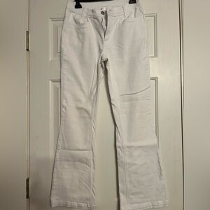 Ladies white denim jeans